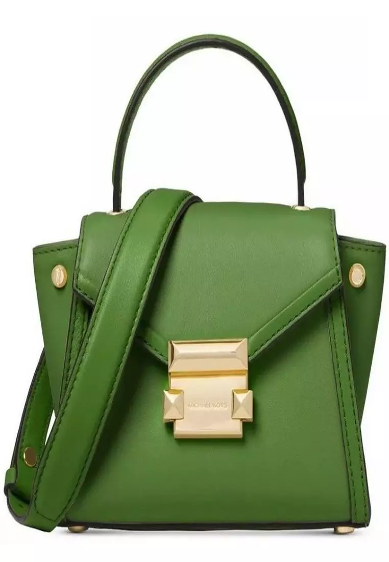 Michael Kors Whitney Mini Leather Satchel True Green 30T8GXIM1L 304