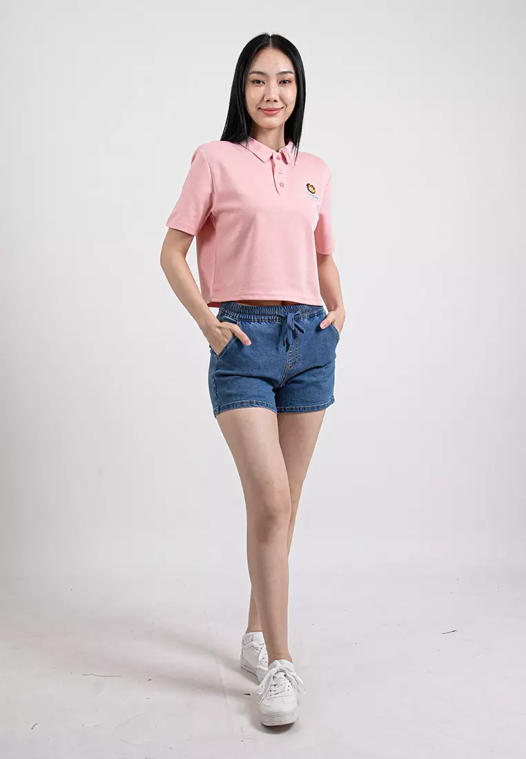 Forest Ladies Stretchable Denim Short Pants Casual Elastic Denim Shorts Women - 860162-31Blue