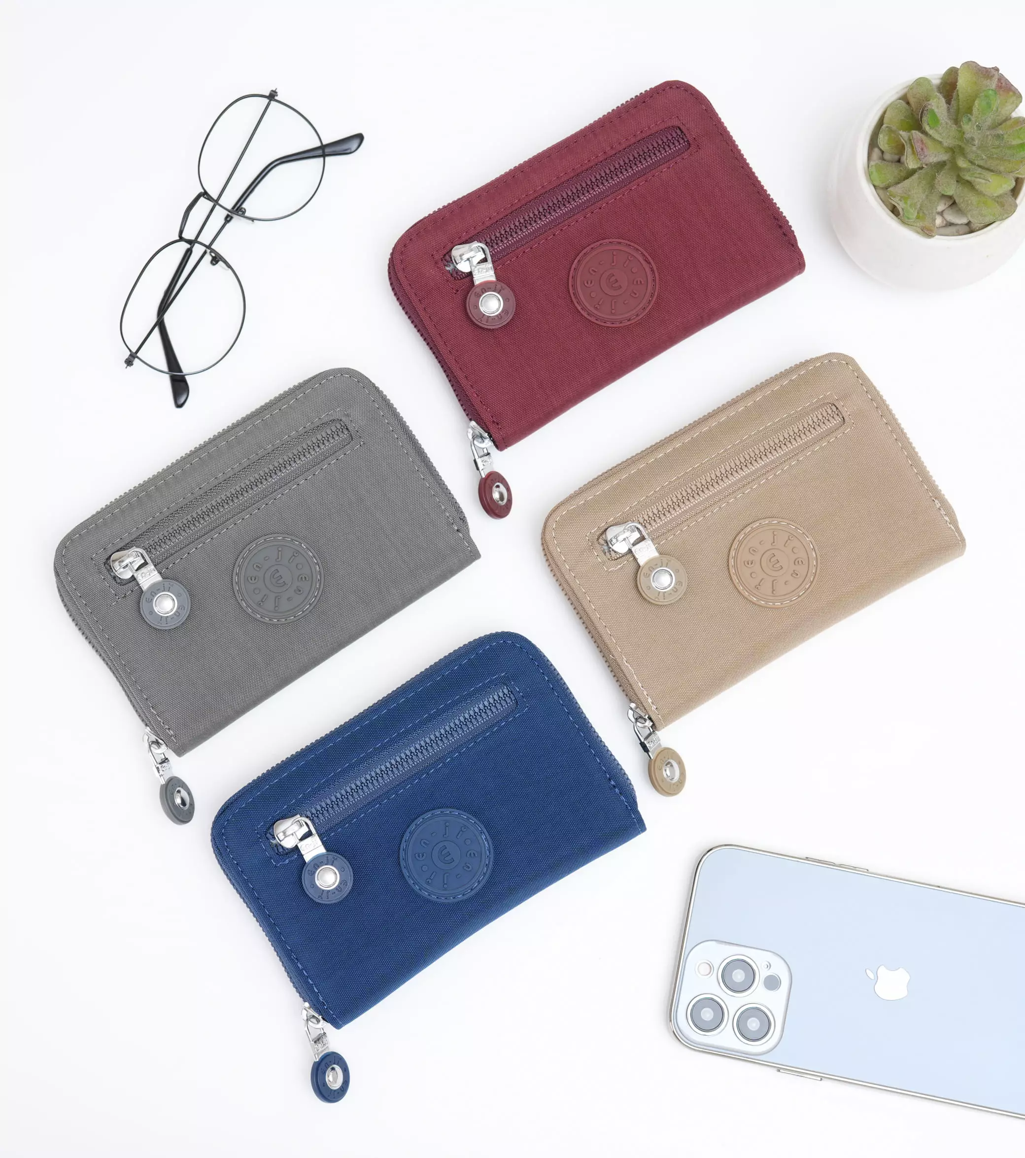 En-Ji Kina Wallet Wanita Warna Midnightblue