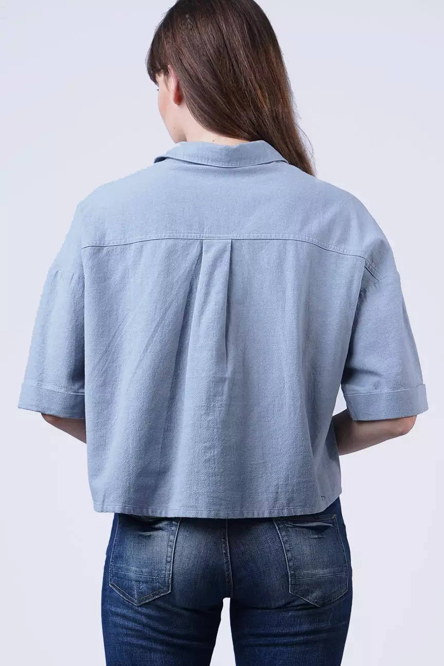 Kemeja Wanita Nara Light Blue