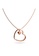 925 Signature gold 925 SIGNATURE Solid 925 Sterling Silver Rose Gold Filled Joined Heart-Shaped Pendant Necklace BF8E9ACF92AC46GS_1
