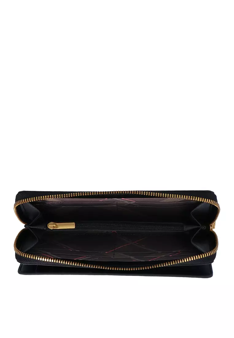 The Classic 2-Fold Zip Wallet - Black