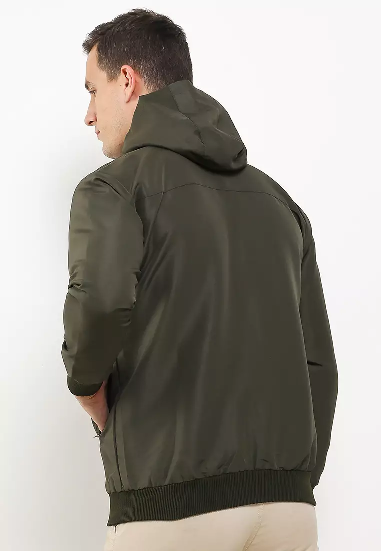 GRAHANGGRA Jaket Taslan Hoodie - Army Green