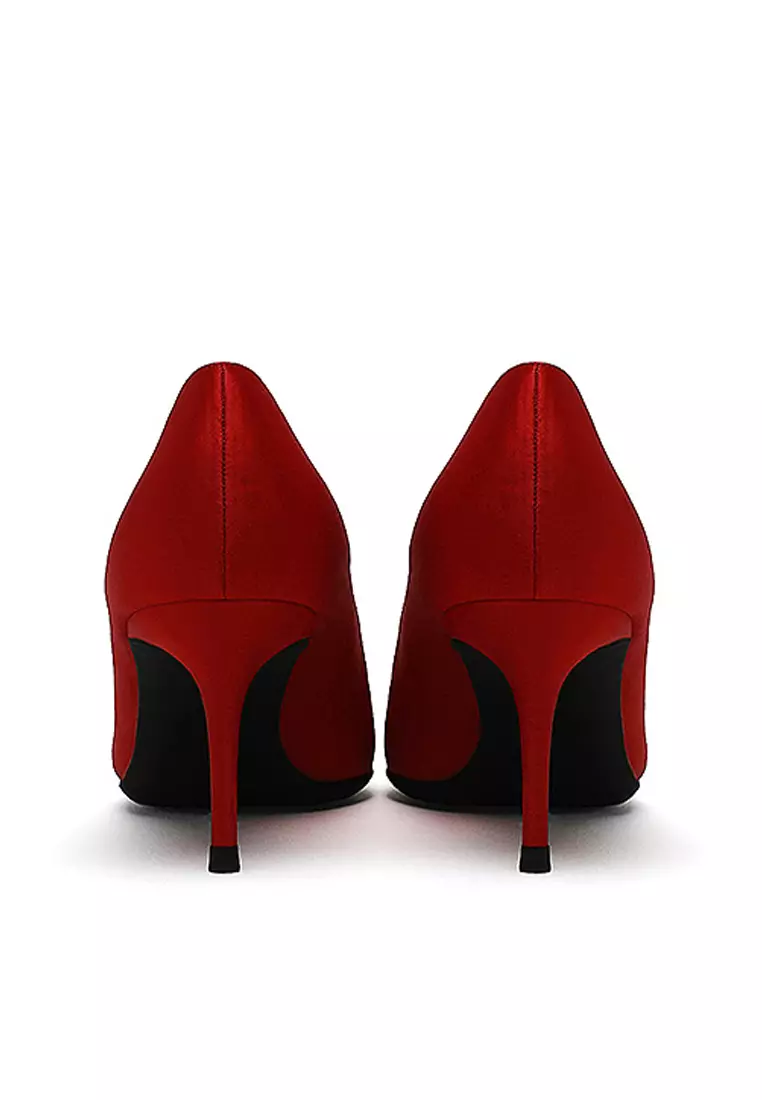 6CM Silk Fabrics Pointed High Heel Shoes HZL163
