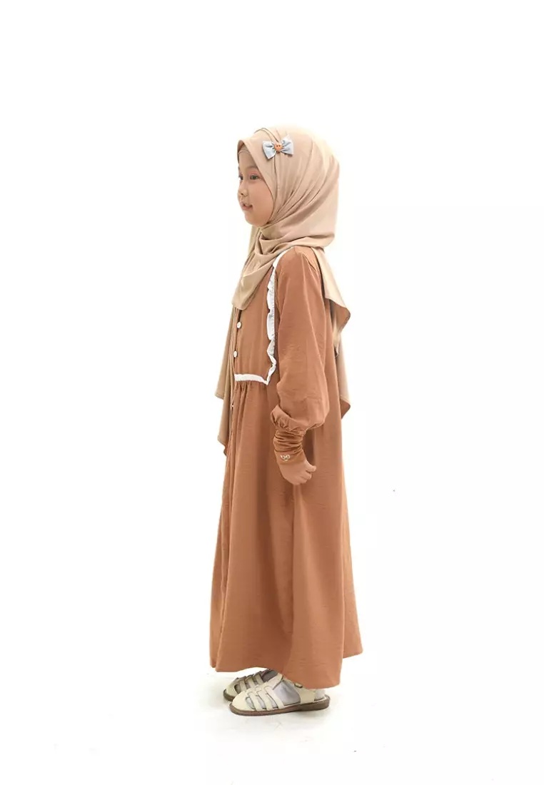 Rabbani - Baju Muslim Anak Gamis Bani Batuta Cantya Z1M Exclusive Coklat