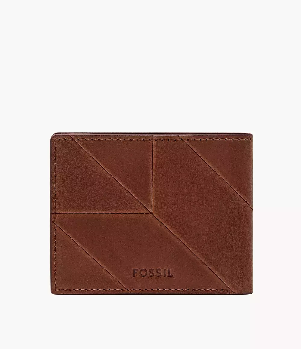 Fossil Derrick Bifold Brown Patchwork Dompet Pria ML4742-194