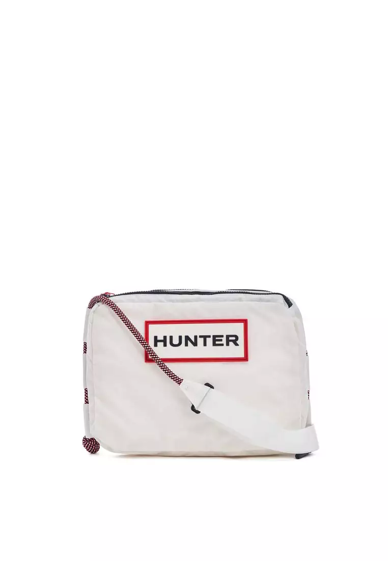 ショルダーバッグ・ポシェット HUNTER [UNISEX] Travel Ripstop Sacoche Black/Red Box Logo UB TRAVEL RIPSTOP SACOCHE-Hunter Boots Singapore – Hunter Singapore