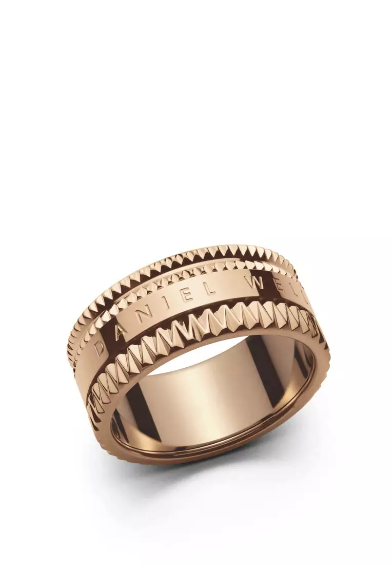 Elevation Ring Rose Gold - Unisex cincin - Couple Rings - Stainless steel Enamel Ring for Women and Men