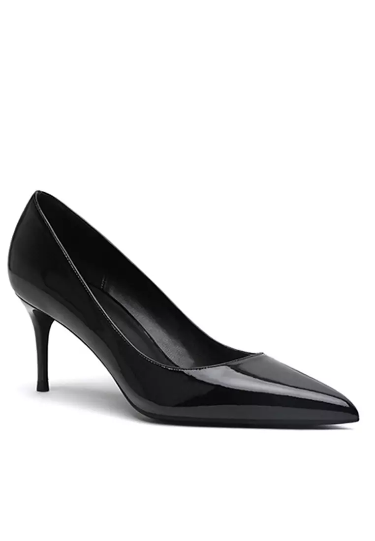 6CM Faux Patent Pointed High Heel Shoes HZL160