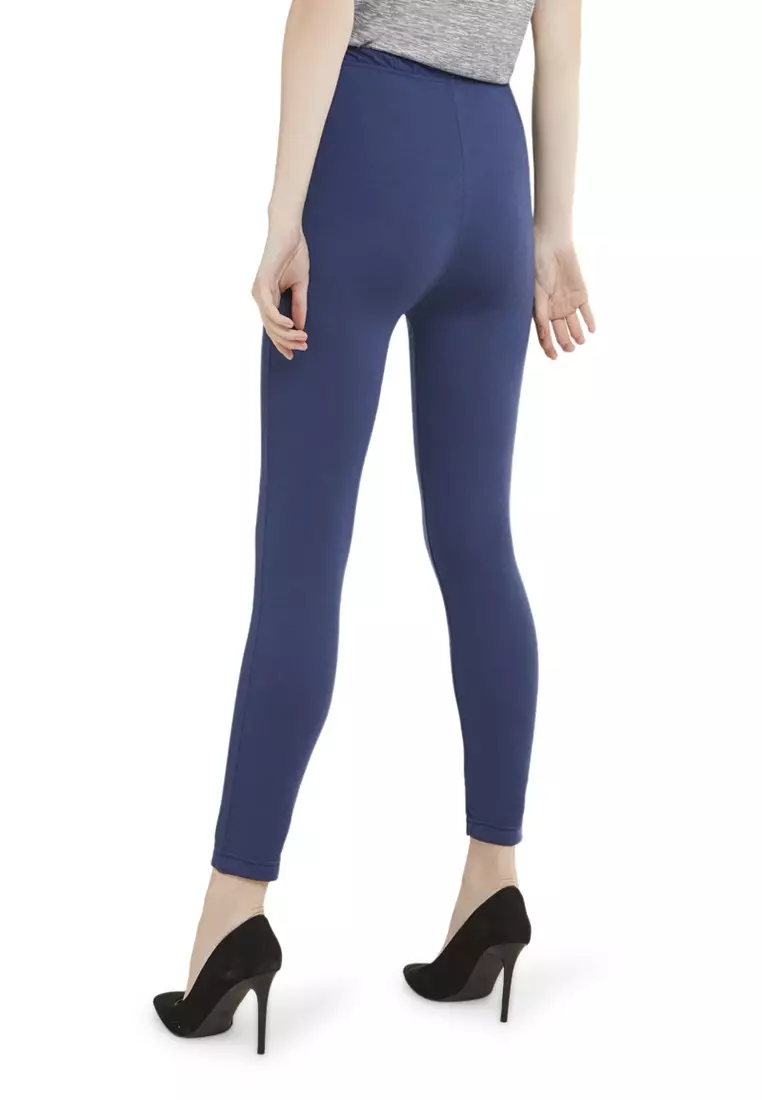 Celana Legging High Rise Polos Bawahan Wanita Premium Quality - Navy