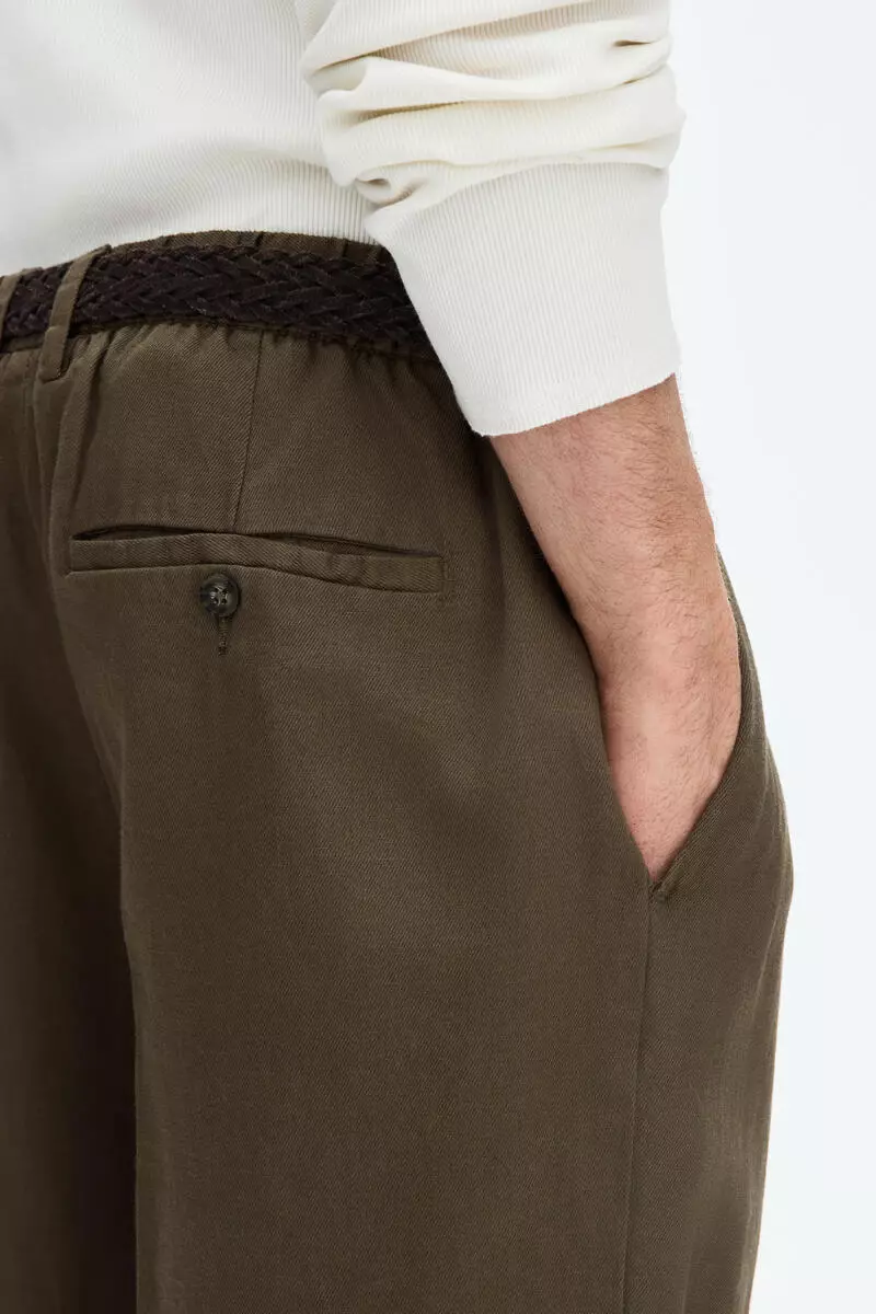 Loose Fit Linen-blend trousers