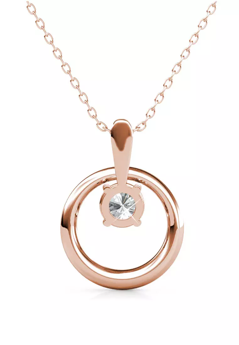 Octavia Pendant RG - Kalung Crystal by Her Jewellery