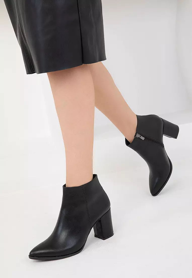 Chunk Heeled Ankle Boots