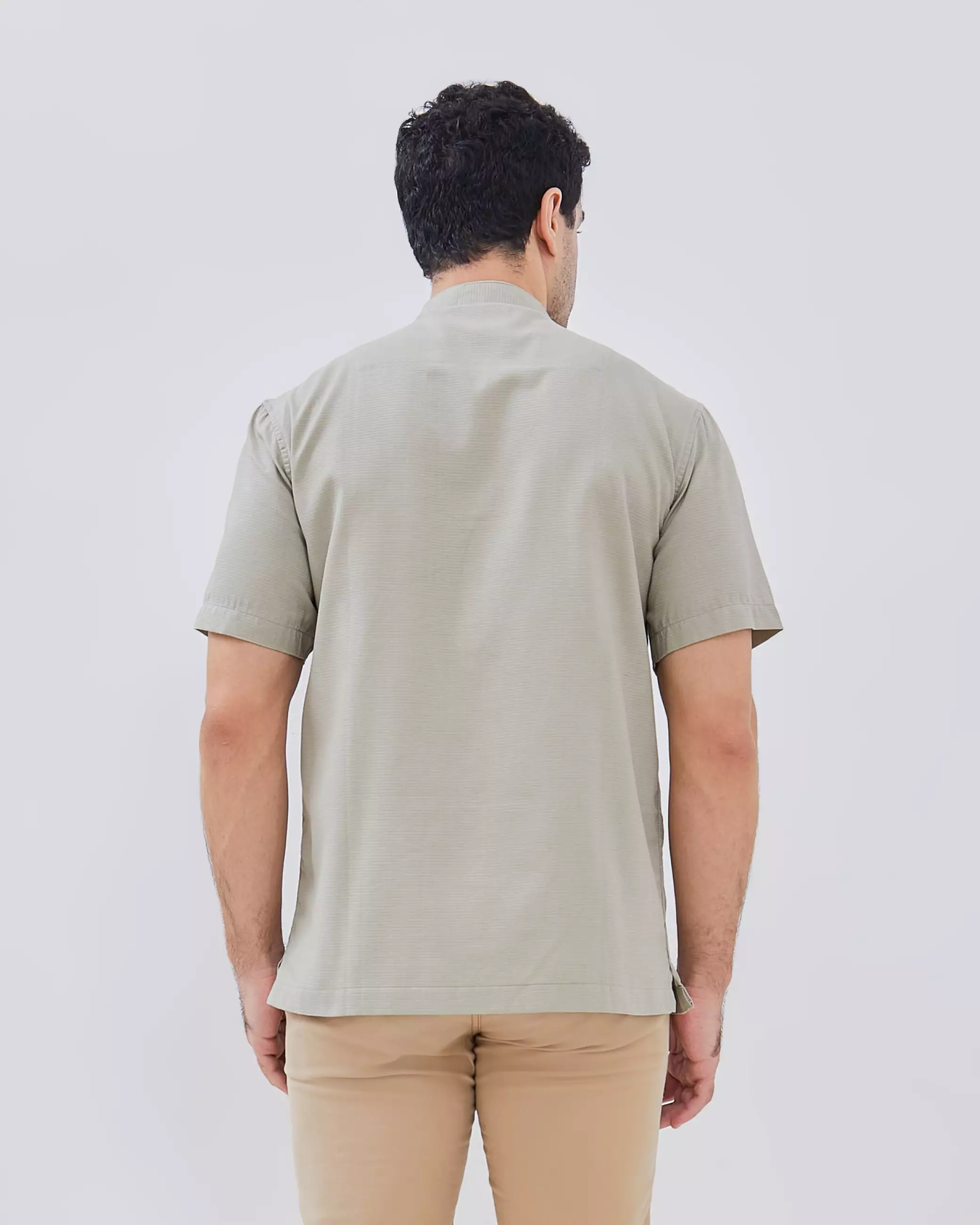 AMK Kemeja Koko Pria Lengan Pendek KK Kurnia S/s Green