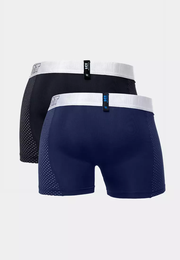 LGS Underwear - Boxer - Blue/Black - 2 Pcs - LEBX.004.600.2.7C
