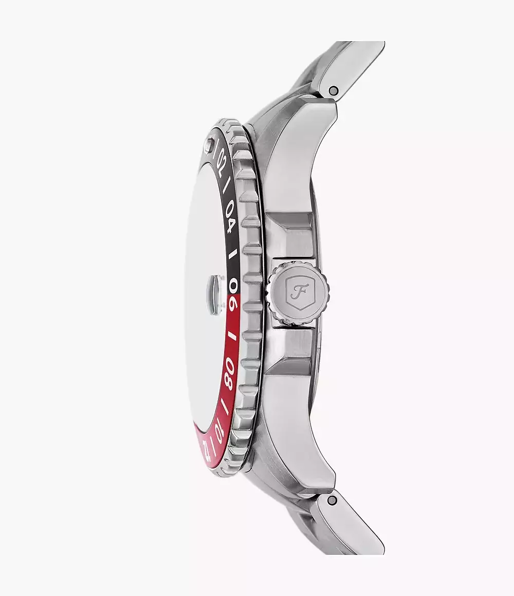 Fossil Fossil Blue GMT Stainless Steel Black Jam Tangan pria 46MM FS6092