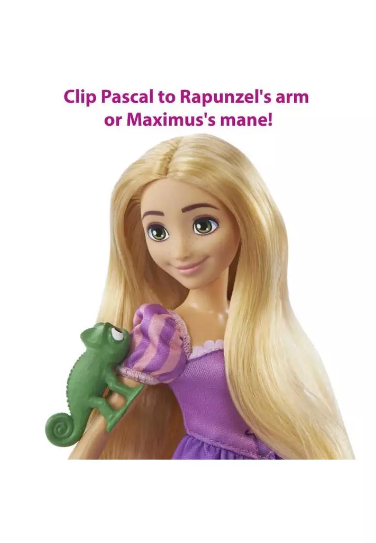 Disney Princess Rapunzel Doll And Maximus Horse Set With Accessories, Saddle With Doll Clip