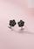 ZITIQUE black and silver Women's Black Plum Blossom Earrings - Silver 786CAAC21F1737GS_2