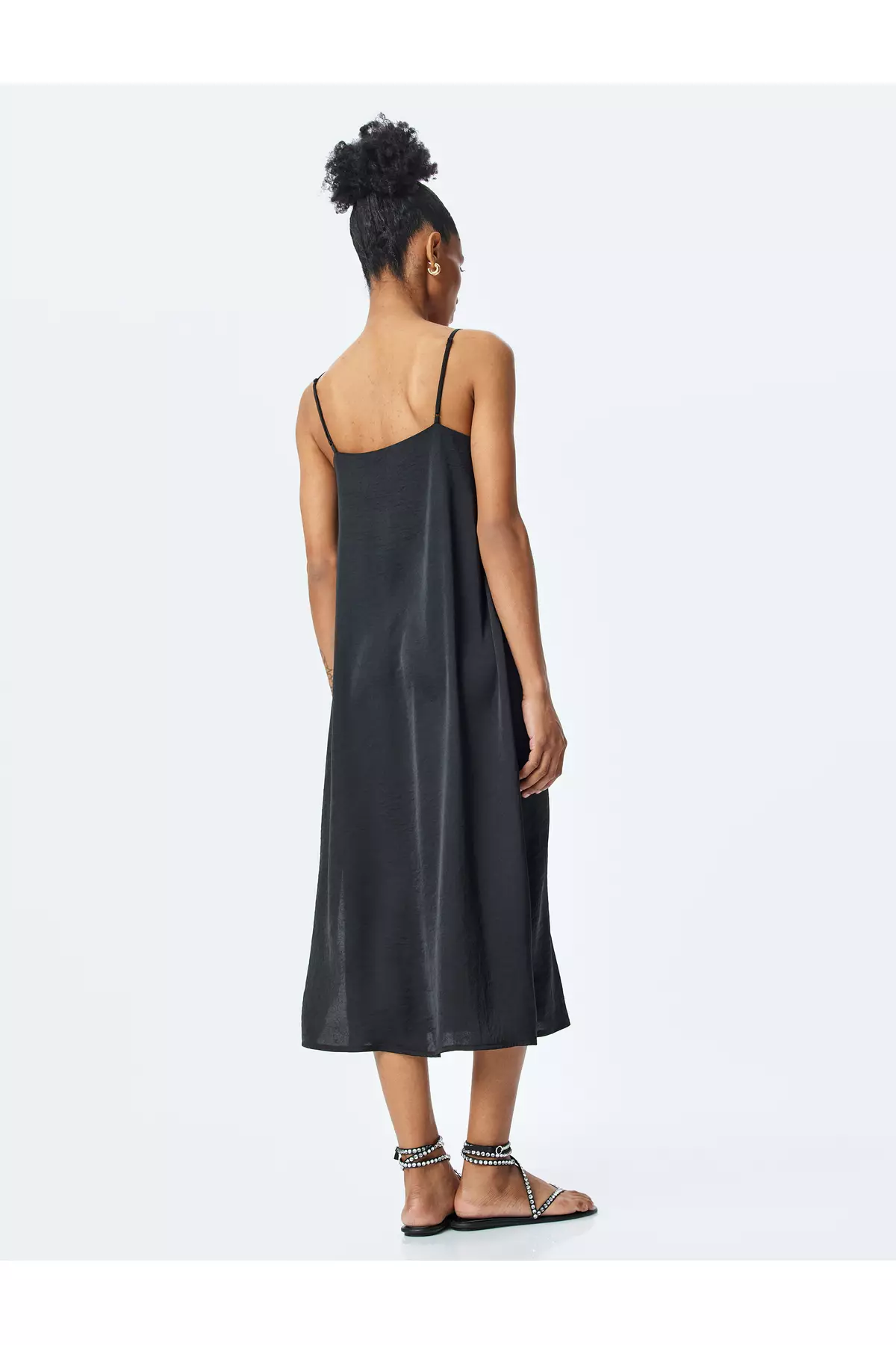 Straight Cut Thin Strap Long Dress