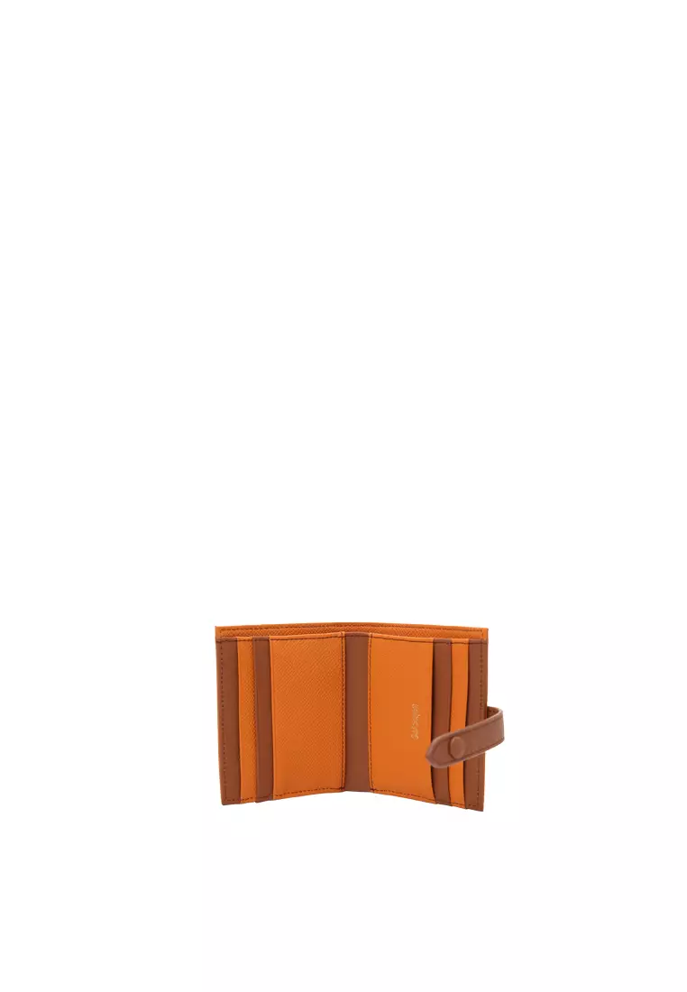 Snap Button Wallet - Orange