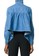 Stella McCartney blue Stella McCartney Asymmeter Hem Upright Collar Applied Ruffles Denim Shirt in Blue C6C78AA3A3DDB4GS_2