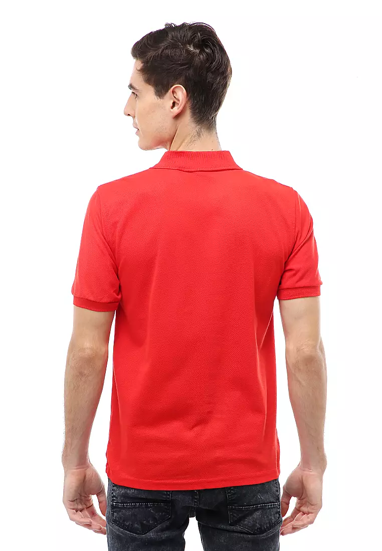Jack Atasan Formal Pria T-Shirt Kaos Polo Polos Lengan Pendek Material Cotton ORIGINAL - Red