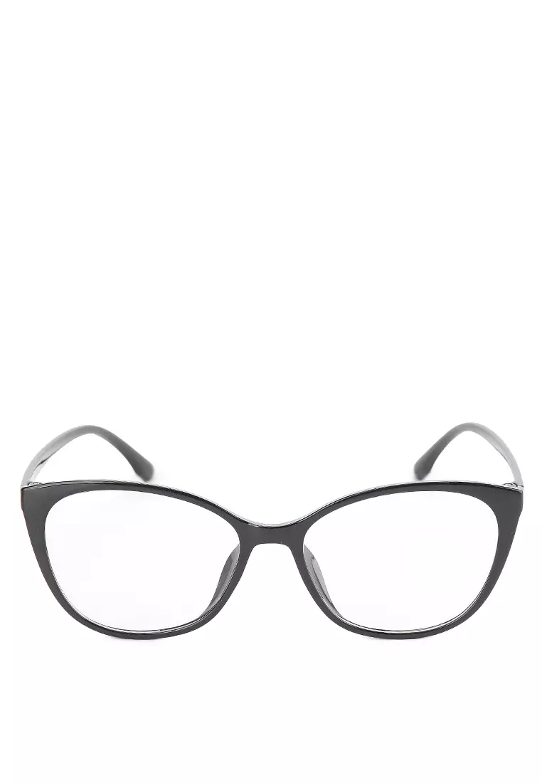 Kacamata TR Lentur Pria Wanita Antiradiasi Cat Eye Vania Black