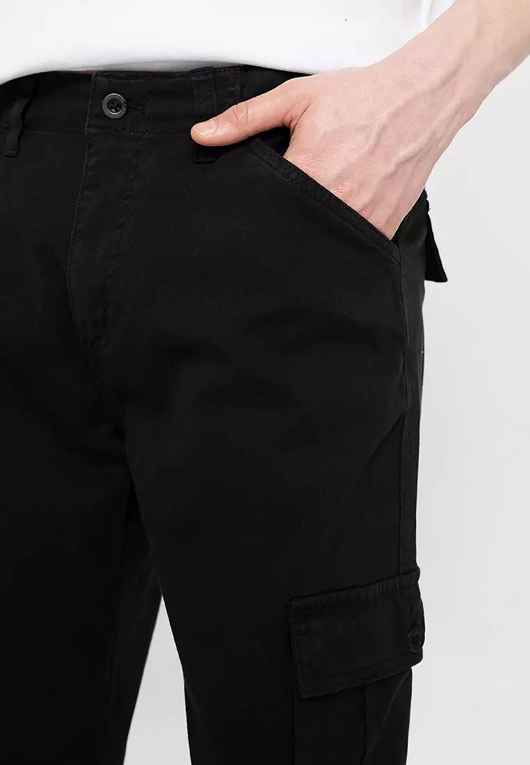 Gabardine Cargo Trousers