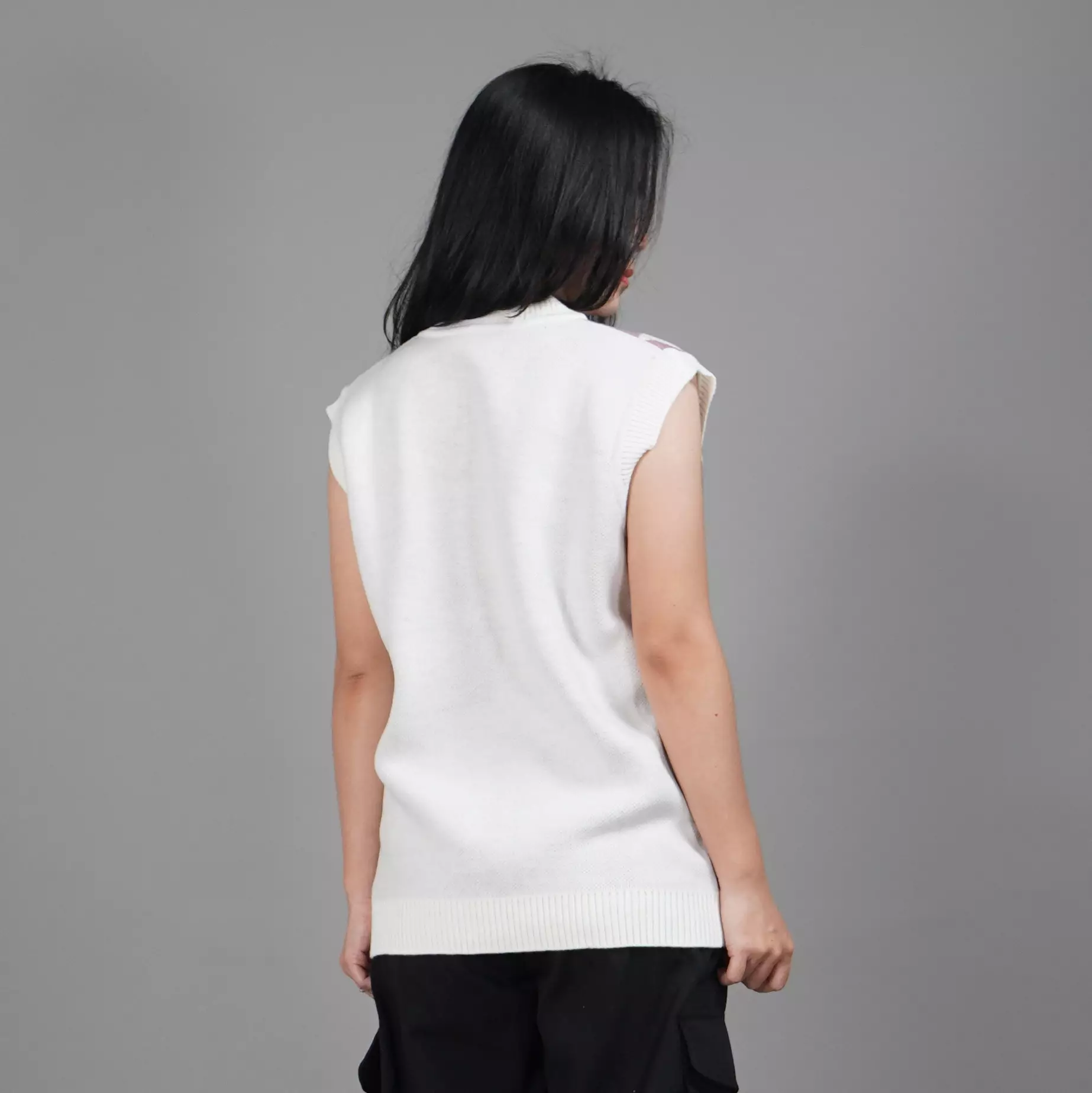  VEST WINDY Rompi Seragam Knit Vest Korean Style - NILA