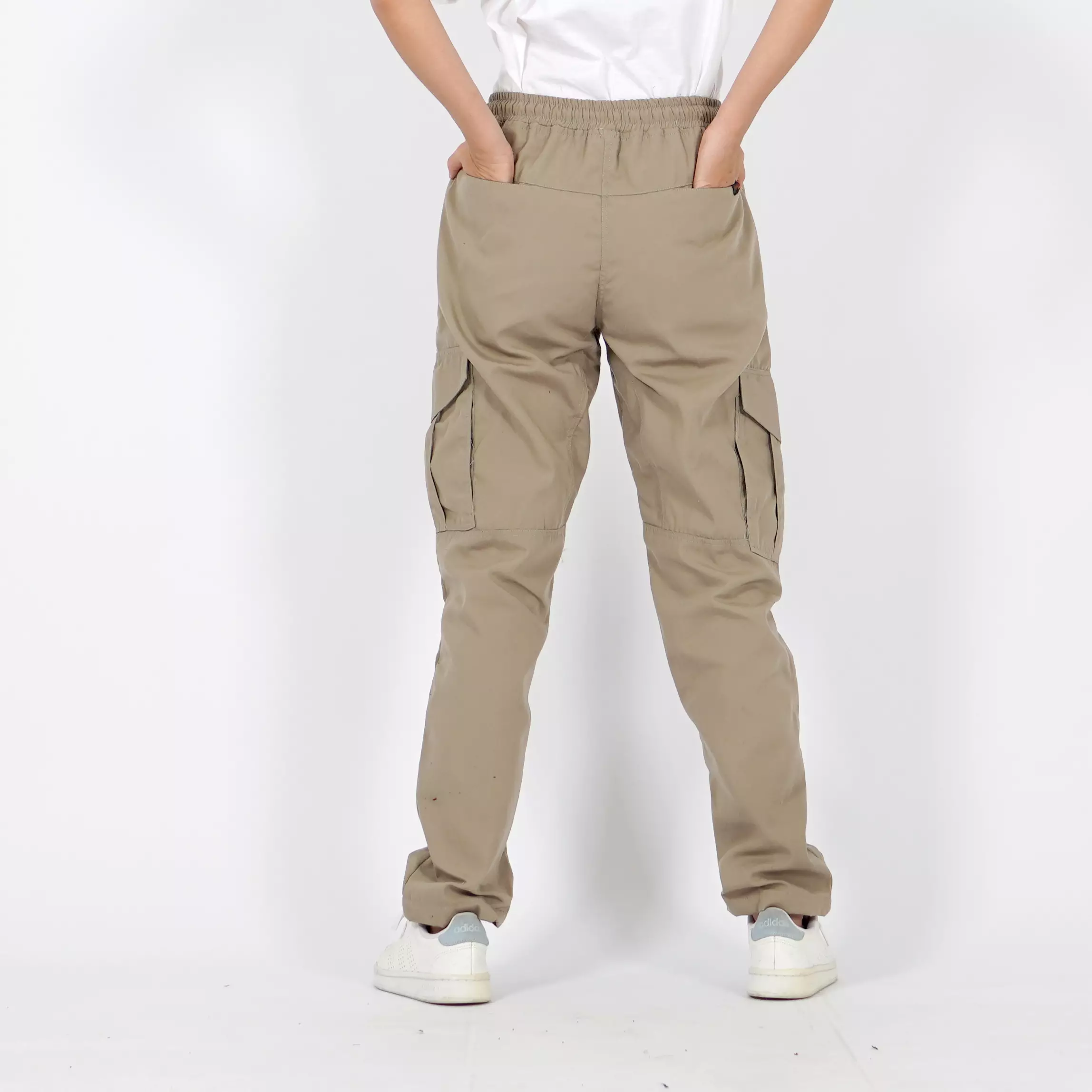 DESSY Cargo Pants Wanita Celana Cargo Earth Tone Celana Kargo Tactical Pants - BEIGE