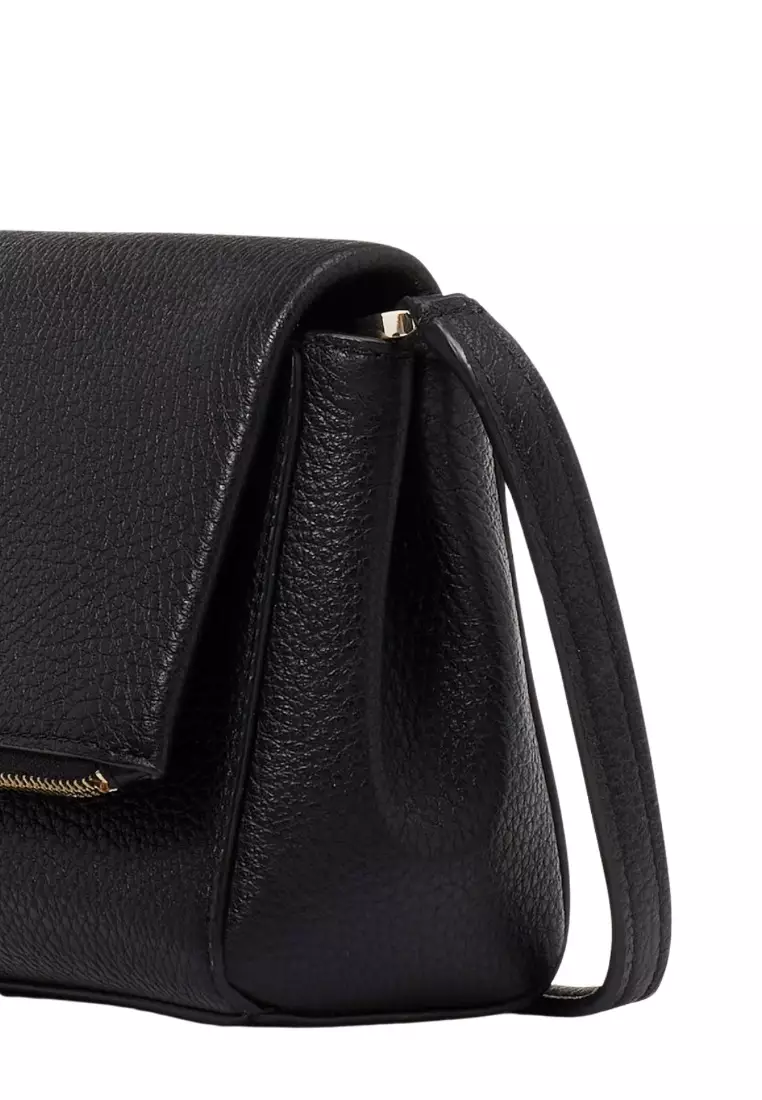 Leila Mini Zip Crossbody Black 