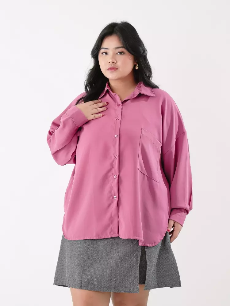xtramiles Ladies shirt lucius oversized shirts dusty rose