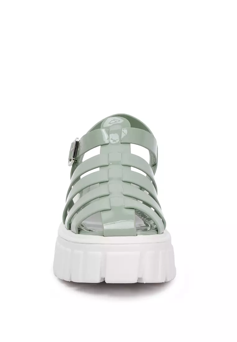 Sandal Gladiator Chunky dalam warna Sage