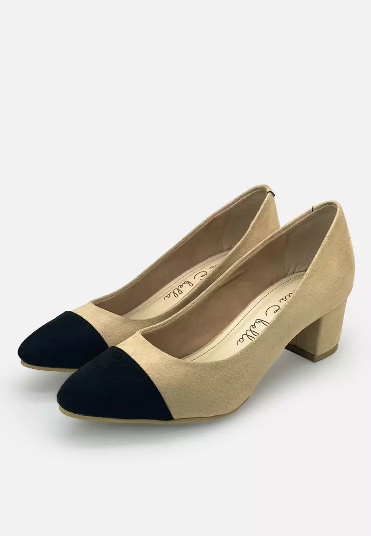 Kate Toe Cap Pumps Shoes Block Heels