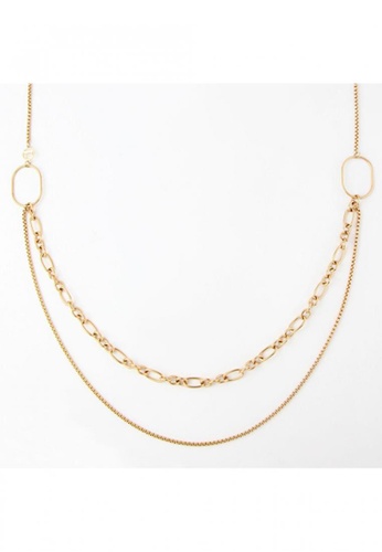 Gold Tone Accessorize Accessorize Multi-Strand Chain Necklace 