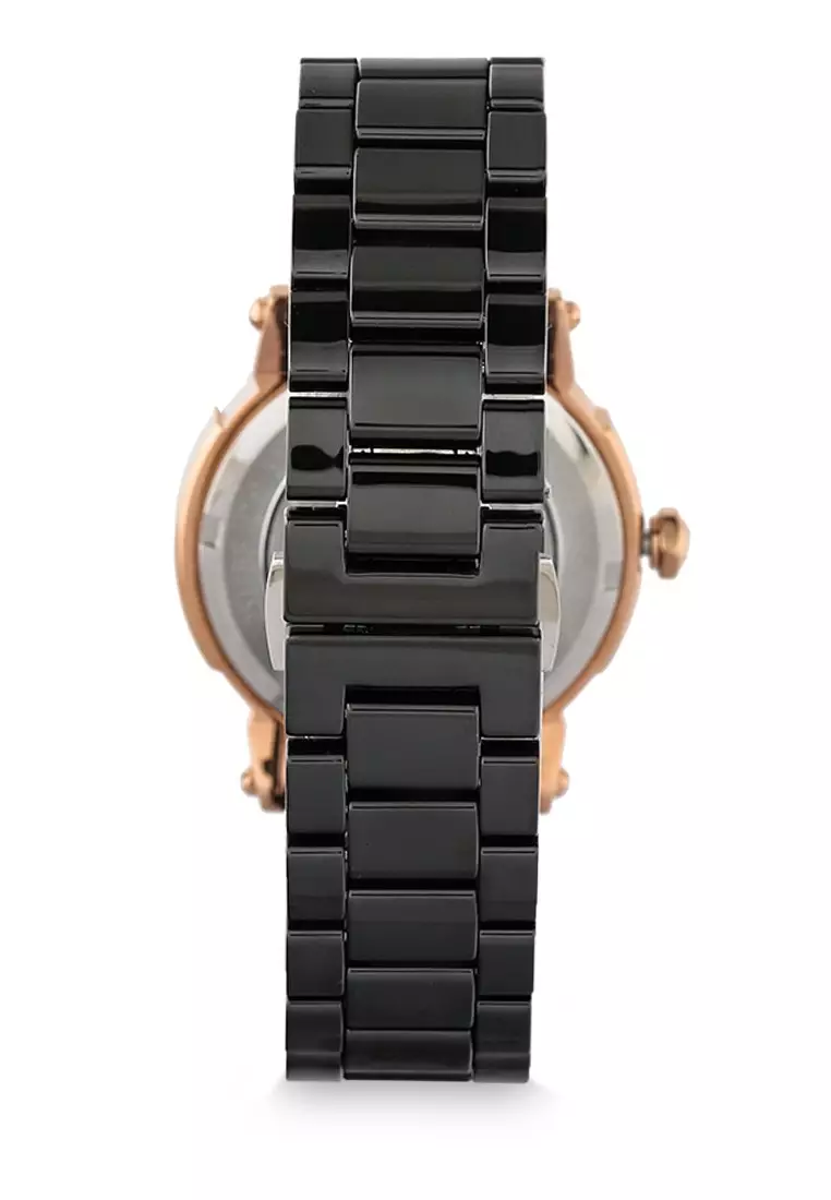 Alexandre Christie Jam Tangan Wanita - Black Rosegold - Cermic - 2517 BFBRGBA