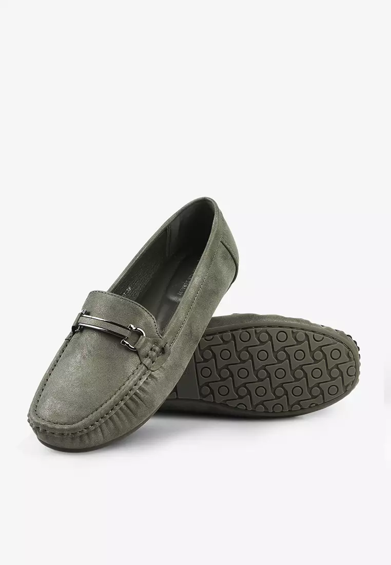 Sepatu Bustong Mules Slip on Wanita L.Hiroko 01 Green