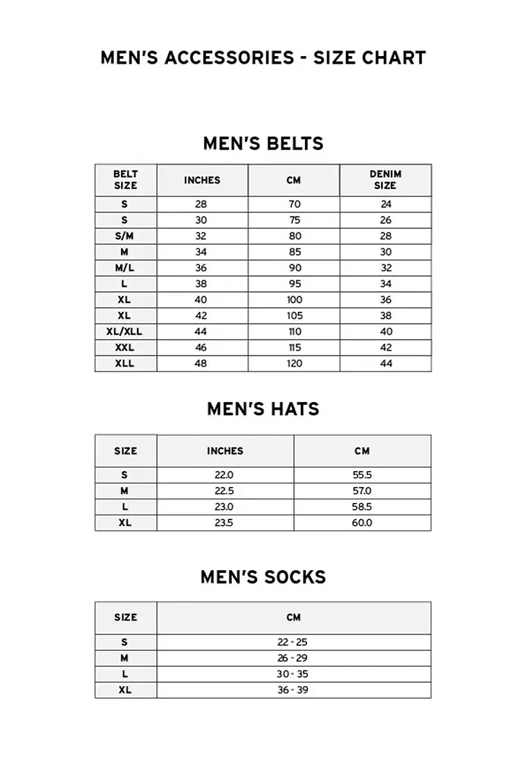 Levis mens hotsell belt size chart