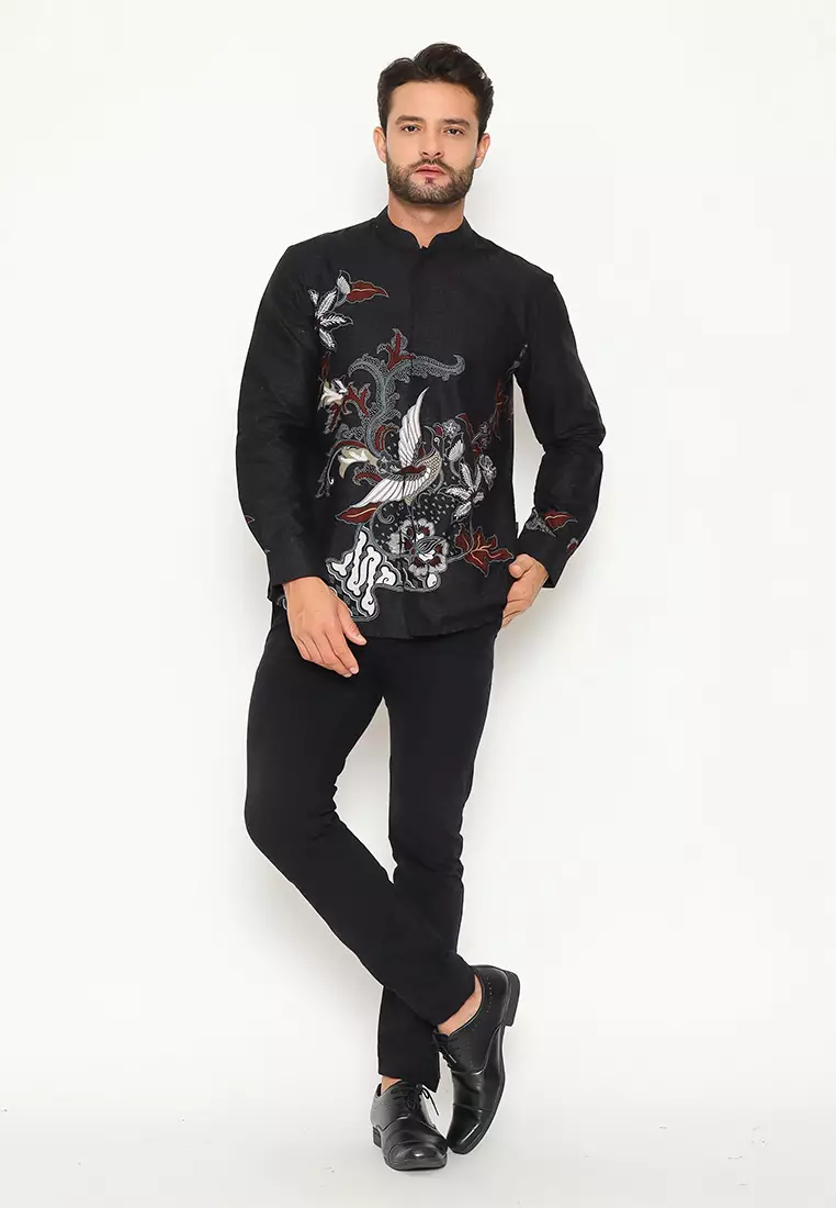My Aksa Batik Pria Kemeja Furing Koko Panjang Kefas Keisha