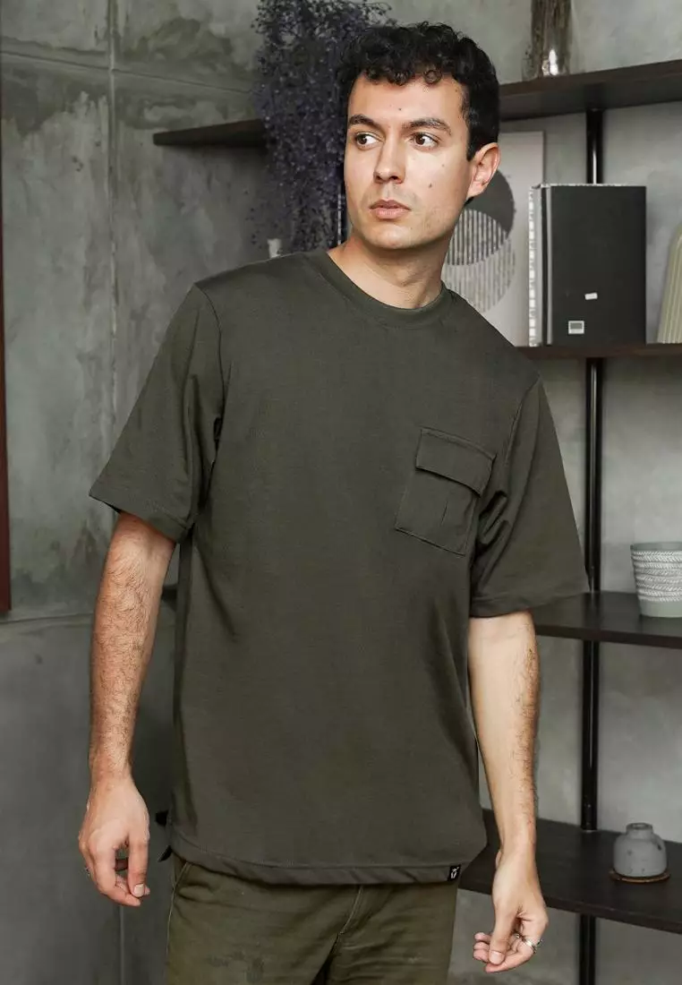 MATSUDA Kaos Oversize 20s Polos Pocket T shirt Okazaki
