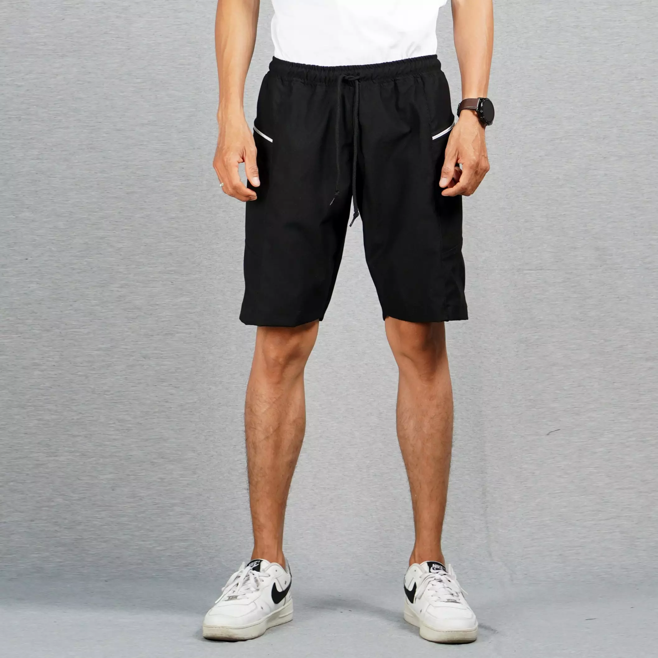 XYAN Celana Pendek Chino Pria Celana Pendek Pria Short Pants Pria Celana Pendek Santai Pria - HITAM