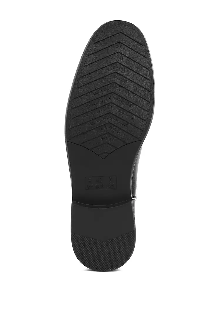 Men's Faux Leather Chelsea Boots In Black