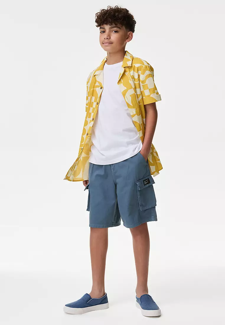 Pure Cotton Cargo Shorts