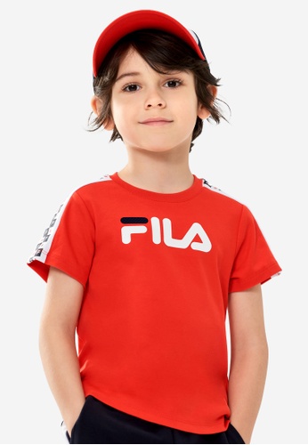 FILA red FILA KIDS FILA logo Cotton T-shirt 3-9 yrs 953F2KA14E1AAFGS_1
