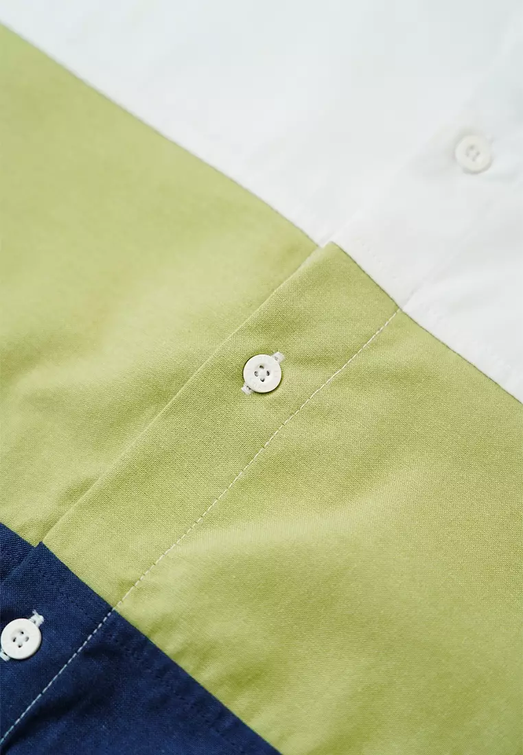 Ramadan Series | Ryusei Kemeja Kerah Koko Lengan Pendek Mikata CMB Blue Denim