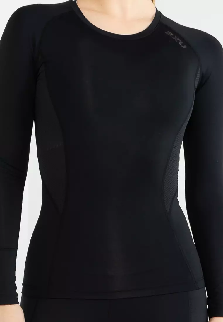 Ma6398A Core Compression Long Sleeve Blk/Sil Xl