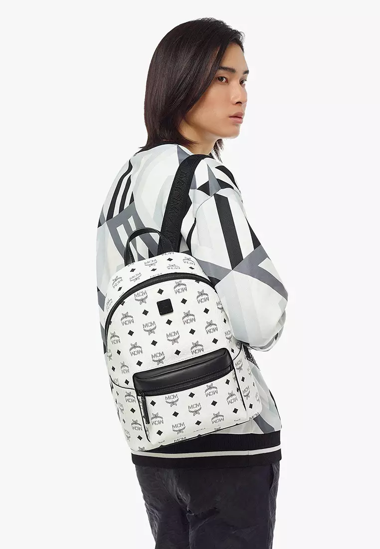 White mcm backpack on sale