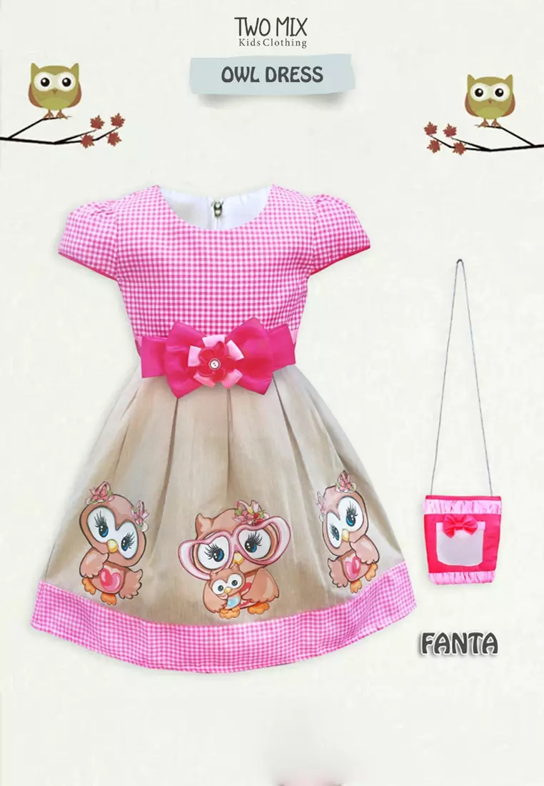 Two Mix Dress Anak Perempuan / Baju Anak Perempuan 4079