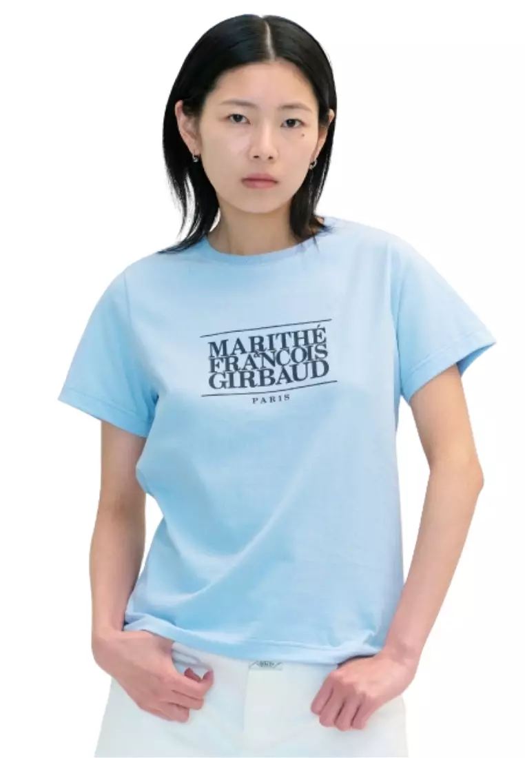 ★Marithe + Francois Girbaud★ I LOVE MFG TEE sky blue MFG45 ☆Marithe + Francois Girbaud☆ I LOVE MFG TEE sky blue MFG45