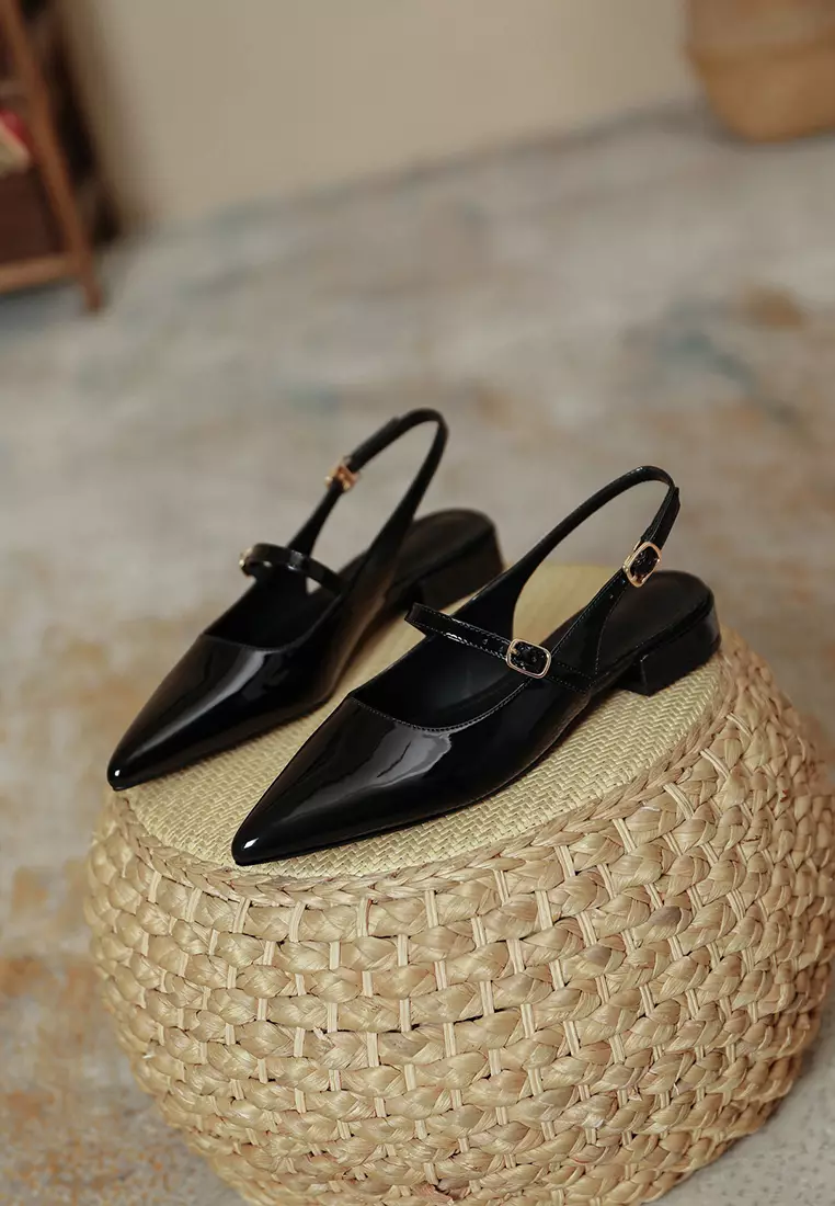 2.5CM Patent Leather Slingback Heel TE578-2